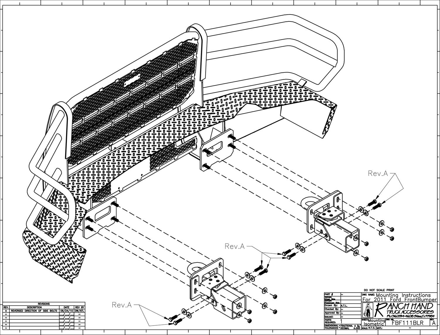 Ranch Hand FBF115BLR Sport Series Front Bumper 15K winch ready