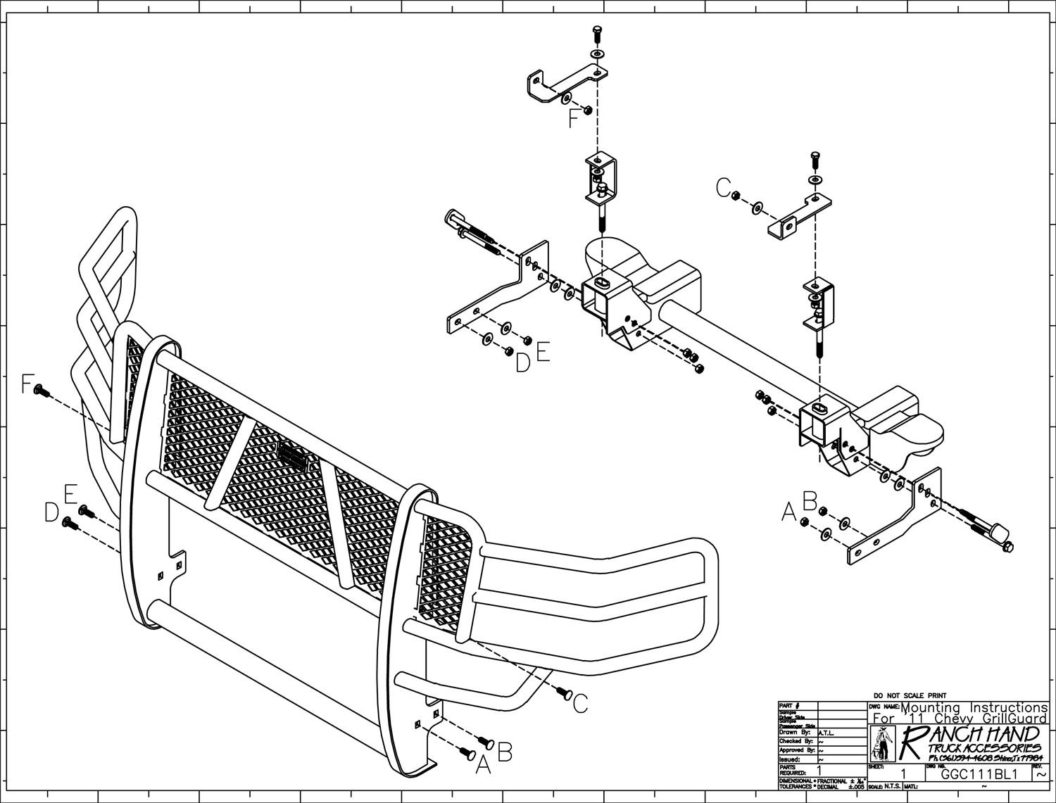 Ranch Hand GGC14HBL1 Legend Series Grille Guard