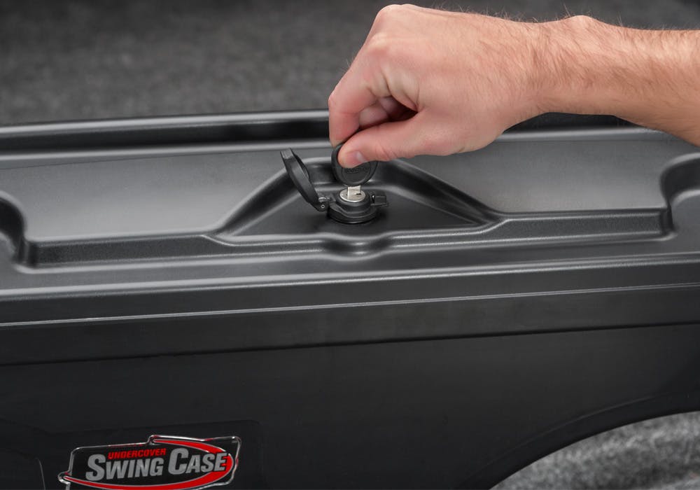 fits 2019 Chevrolet Silverado//GMC Sierra 1500-3500 Drivers Side Black Smooth SC104D UnderCover SwingCase Truck Storage Box