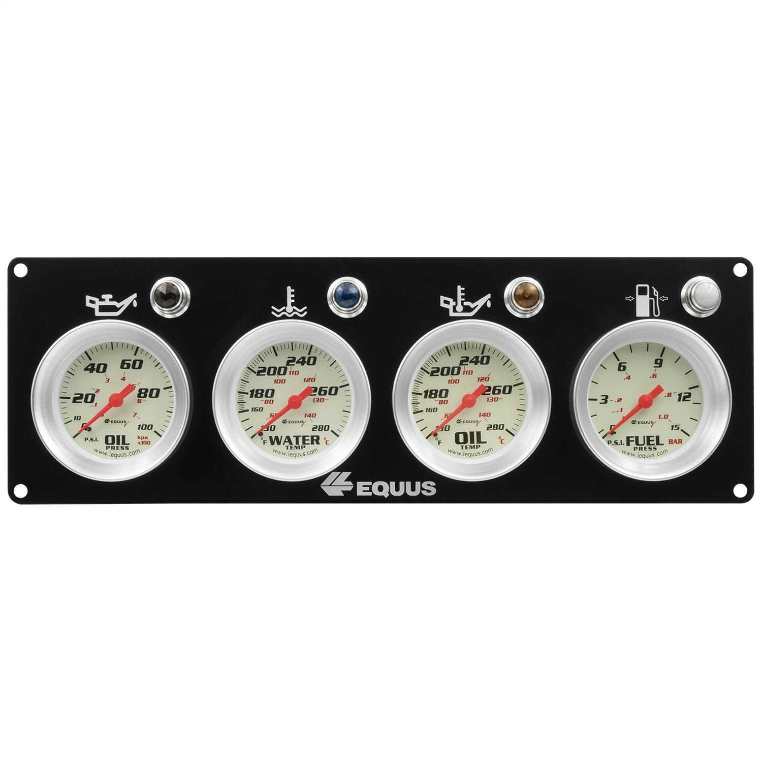 Equus Boost Pressure Gauge 8457; 8000 Series 30 inHg20 psi 25/8