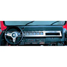 Rugged Ridge 11144.01 Dash Overlay Kit; Stainless Steel; 87-95 Jeep Wrangler YJ