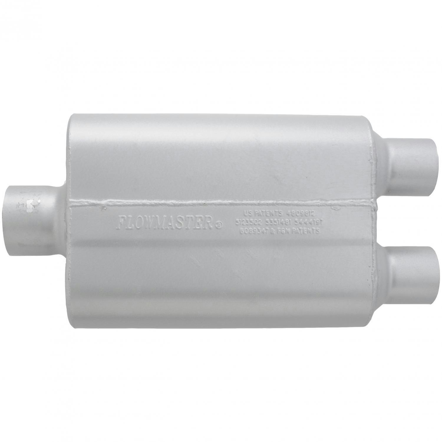2.25 Dual OUT Aggressive Sound Flowmaster 9425432 40 Delta Flow Muffler 2.50 Offset IN