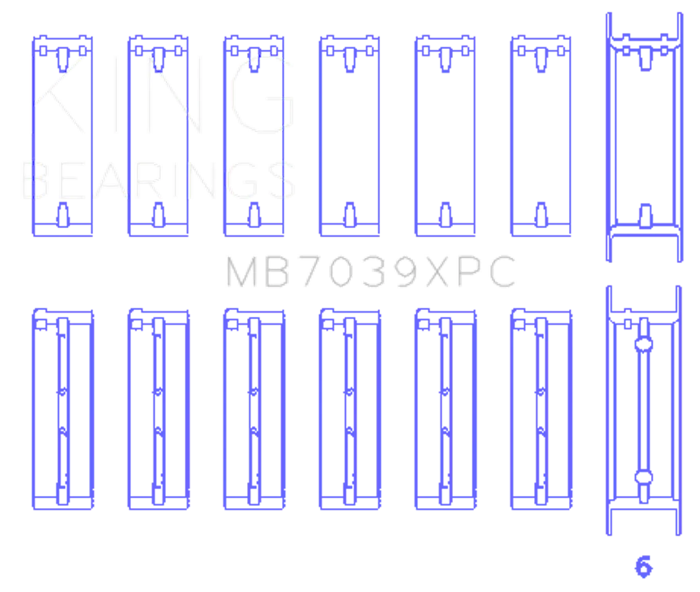 King Engine Bearings MB7039XPC0.25