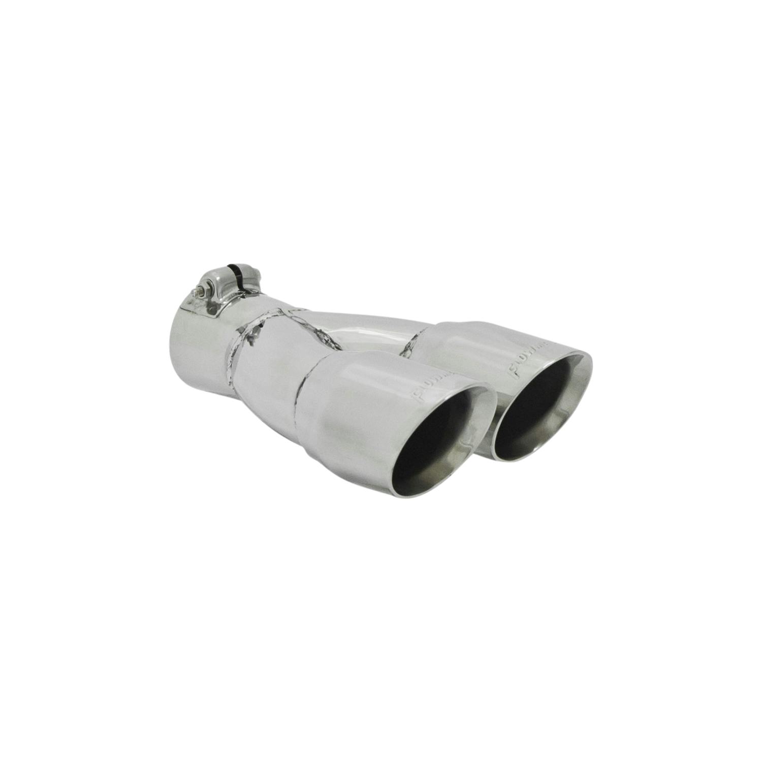 Flowmaster 15365 Exhaust Tip 4/" Rolled Angle Polished SS Fits 2.5/" Pipe clamp on