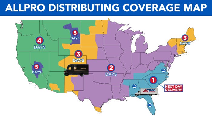 AllPro Coverage Map